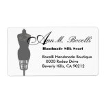Vintage Mannequin Dress Form  Business Custom Shipping Label