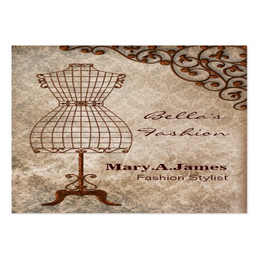 vintage mannequin fashion business cards