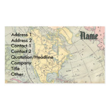 Vintage Map Business Card