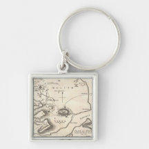 Vintage Map of Athens Greece (1784) Keychain