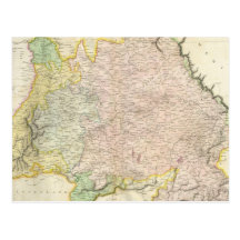 Vintage Map of Bavaria Germany (1814) Postcards