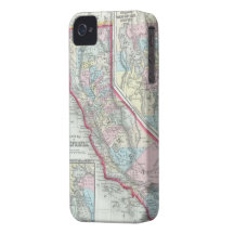 Vintage Map of California (1860) iPhone 4 Case-Mate Cases