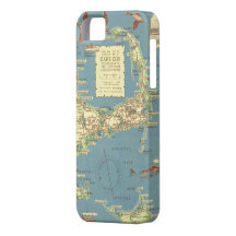Vintage Map of Cape Cod (1940) iPhone 5 Case