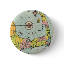 Vintage Map of Cape Cod Pin