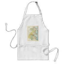 Vintage Map of Dublin and Surrounding Areas (1900) Aprons