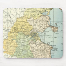Vintage Map of Dublin and Surrounding Areas (1900) Mouse Pads