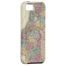 Vintage Map of Holland and Belgium (1856) iPhone 5 Covers