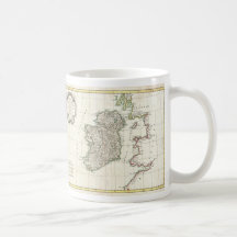 Vintage Map of Ireland (1771) Coffee Mugs