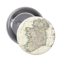 Vintage Map of Ireland (1771) Pinback Button