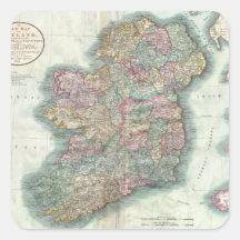 Vintage Map of Ireland (1799) Sticker