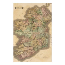 Vintage Map of Ireland (1831) Stationery