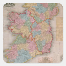 Vintage Map of Ireland (1835) Sticker
