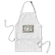 Vintage Map of Italy (1706) Apron