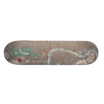 Vintage Map of London England (1862) Skateboard