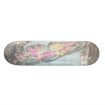 Vintage Map of Long Island (1880) Skateboard Decks