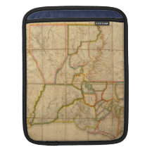 Vintage Map of Louisiana (1816) Sleeve For iPads