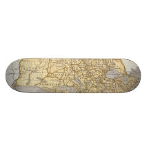 Vintage Map of Louisiana (1845) Skateboard Decks
