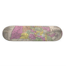 Vintage Map of Louisiana (1853) Skateboard