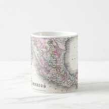 Vintage Map of Mexico (1855) Mug