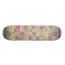 Vintage Map of Mississippi (1853) Skate Decks