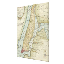 Vintage Map of New York City (1869) Canvas Print