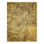 Vintage Map of New York Postcard