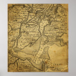 Vintage Map of New York Poster