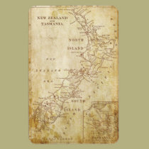 Vintage map of New Zealand c1879 magnets