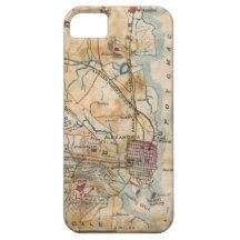 Vintage Map of Northeastern Virginia (1862) iPhone 5 Cover