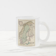 Vintage Map of Norway and Sweden (1831) Coffee Mugs