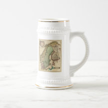 Vintage Map of Norway and Sweden (1831) Mugs