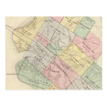 Vintage Map of Oakland California (1878) Post Cards