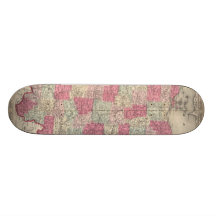 Vintage Map of Ohio (1864) Skateboard