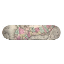 Vintage Map of Ontario (1857) Skate Board