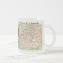 Vintage Map of Paris (1920) Mugs