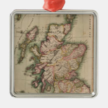 Vintage Map of Scotland (1814) Christmas Ornaments