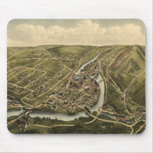 Vintage Map of Seymour Connecticut (1879) Mouse Pads