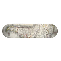 Vintage Map of South America (1850) Skate Boards