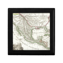 Vintage Map of Texas and Mexico Territories (1810) Trinket Box