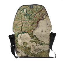 Vintage Map of The Americas (1733) Commuter Bags