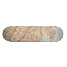 Vintage Map of The Chesapeake Bay (1861) Skateboard Deck