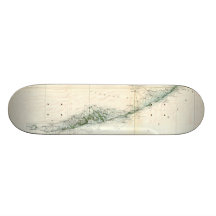Vintage Map of The Florida Keys (1859) Skateboards