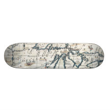 Vintage Map of The Great Lakes (1696) Skate Deck