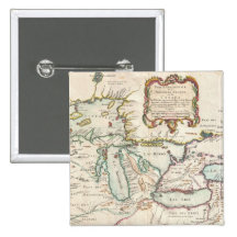 Vintage Map of The Great Lakes (1755) Pins