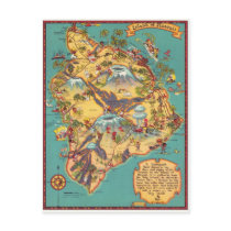 Vintage Map of the Island of Hawaii