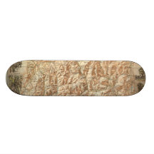 Vintage Map of The White Mountains (1937) Custom Skate Board
