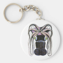 Vintage Marine Life Animal, Giant Octopus or Squid Key Chain
