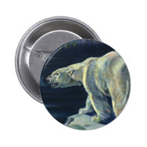 Vintage Marine Mammal, Polar Bear, Iceberg Arctic Buttons