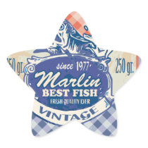 Vintage Marlin Best Fish Sticker
