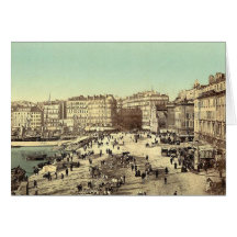 Vintage Marseilles, France - Greeting Card